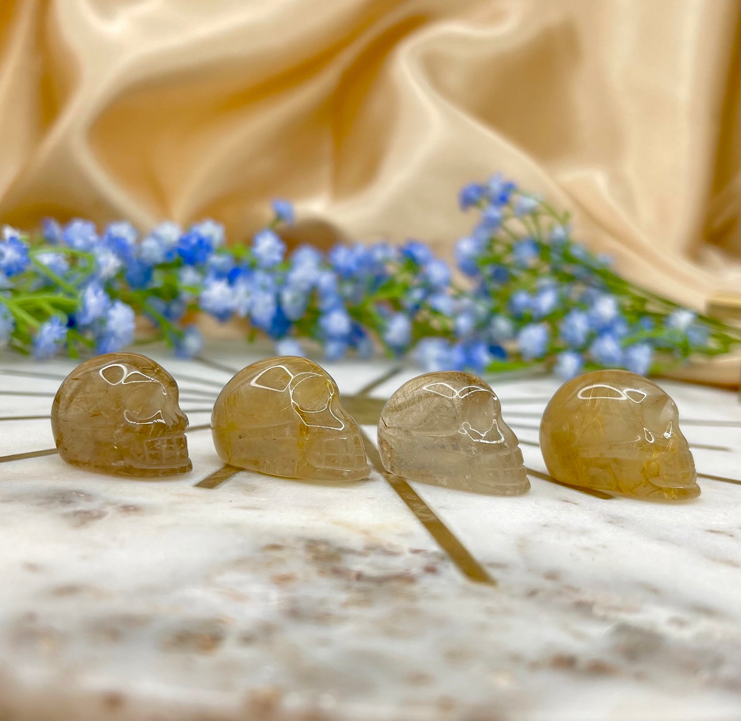 Rutile Quartz MINI Skull