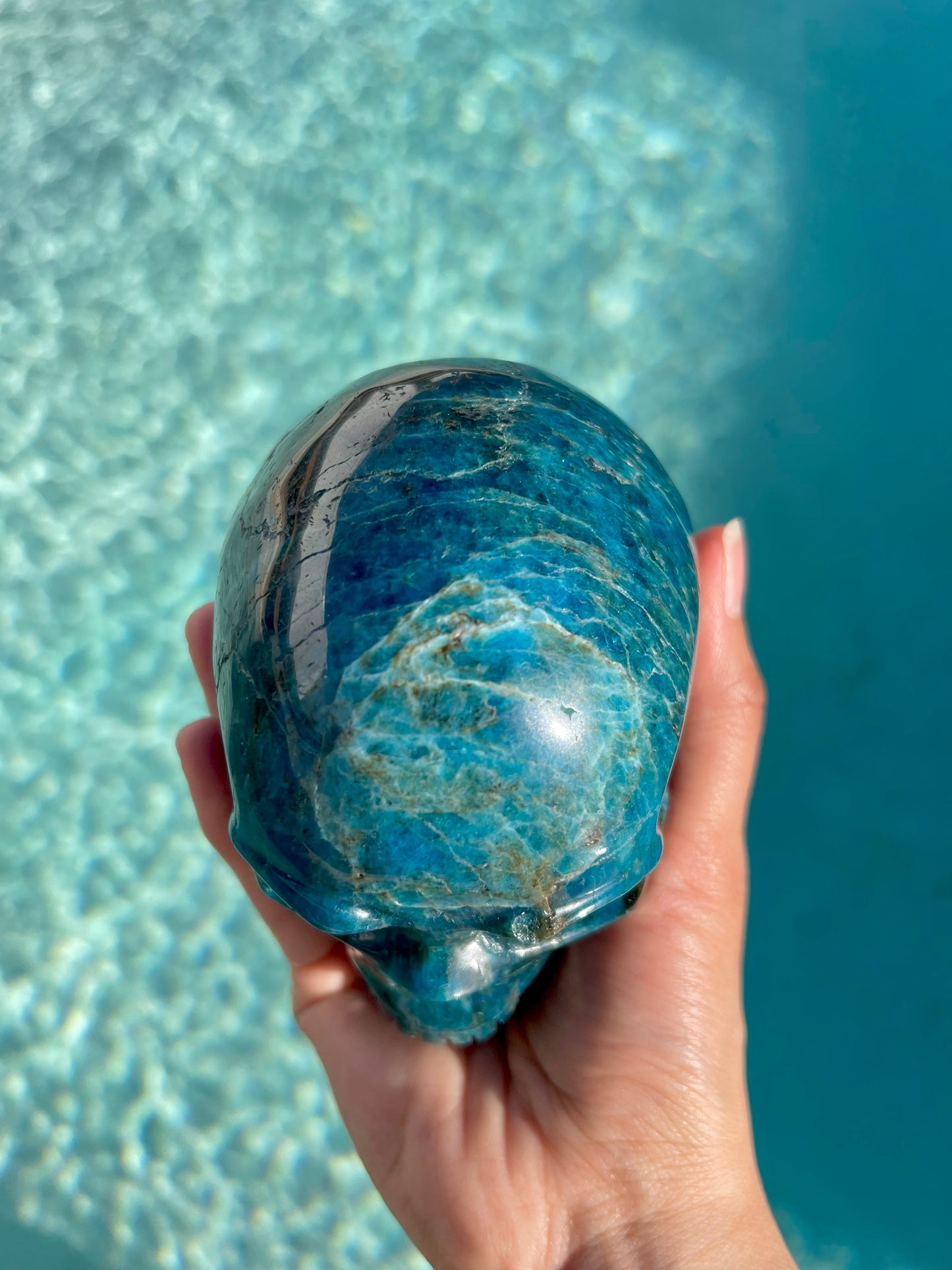 Blue Apatite Skull