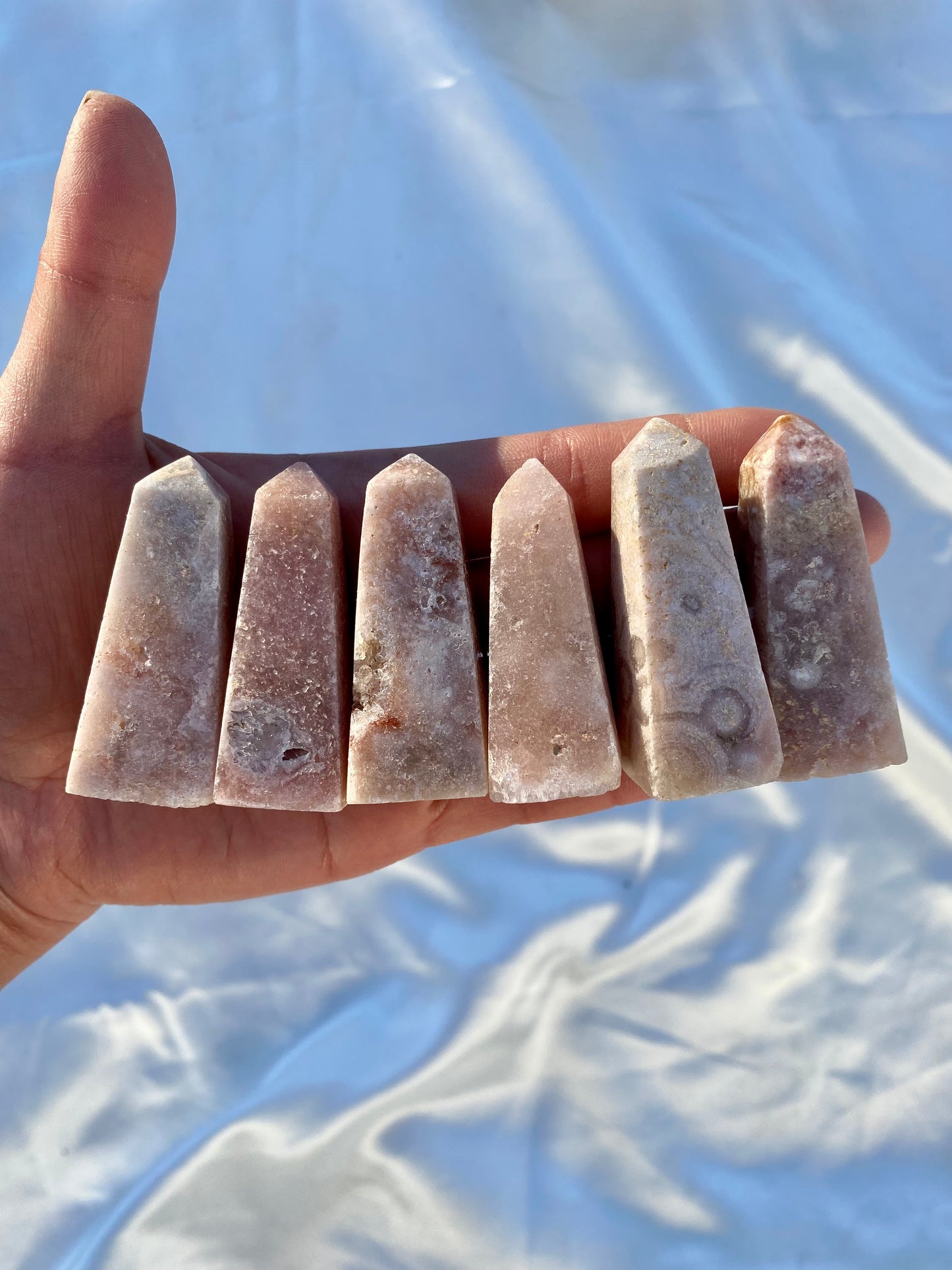 Mini Pink Amethyst Obelisk