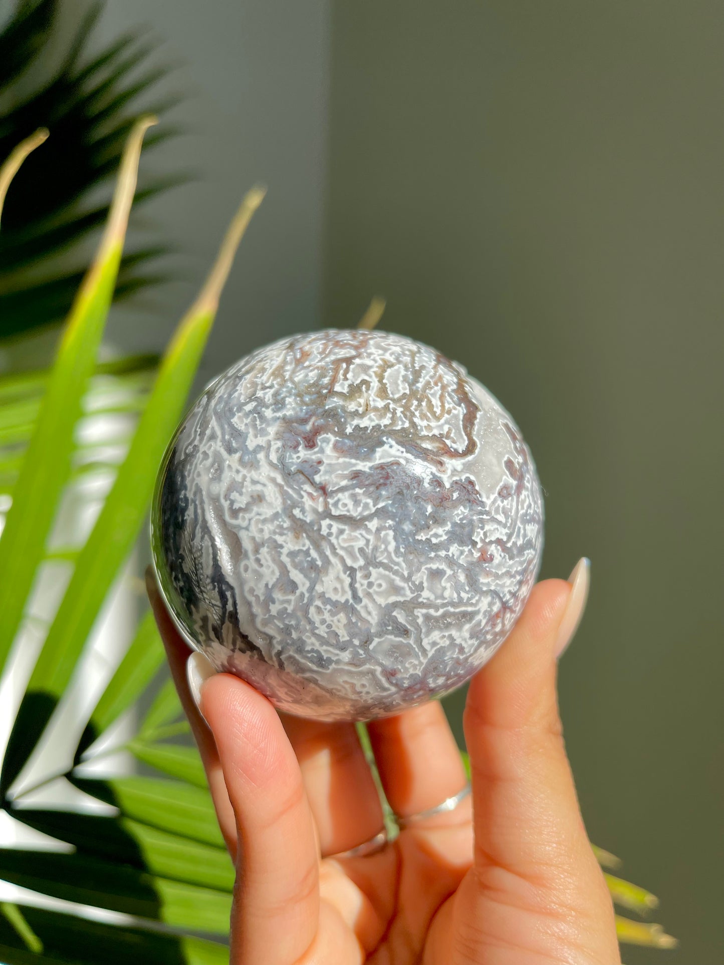 Purple Moss Agate Sphere