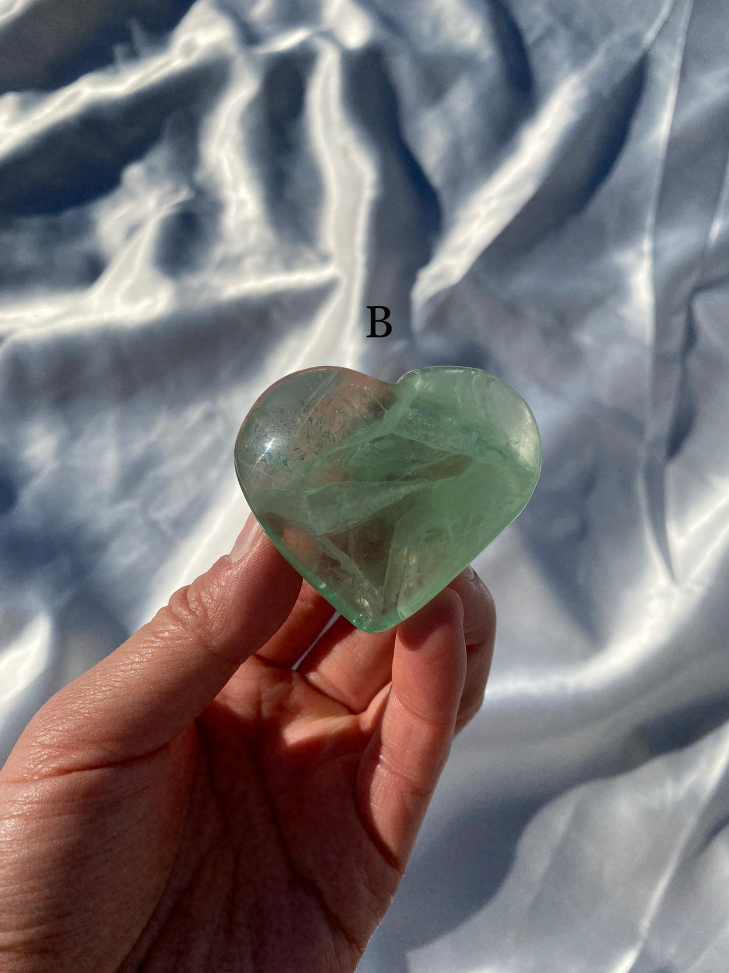 Green Fluorite Heart