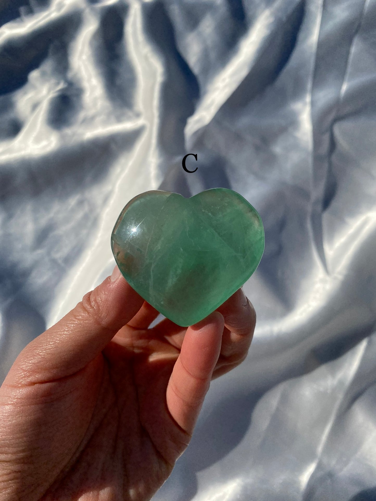 Green Fluorite Heart