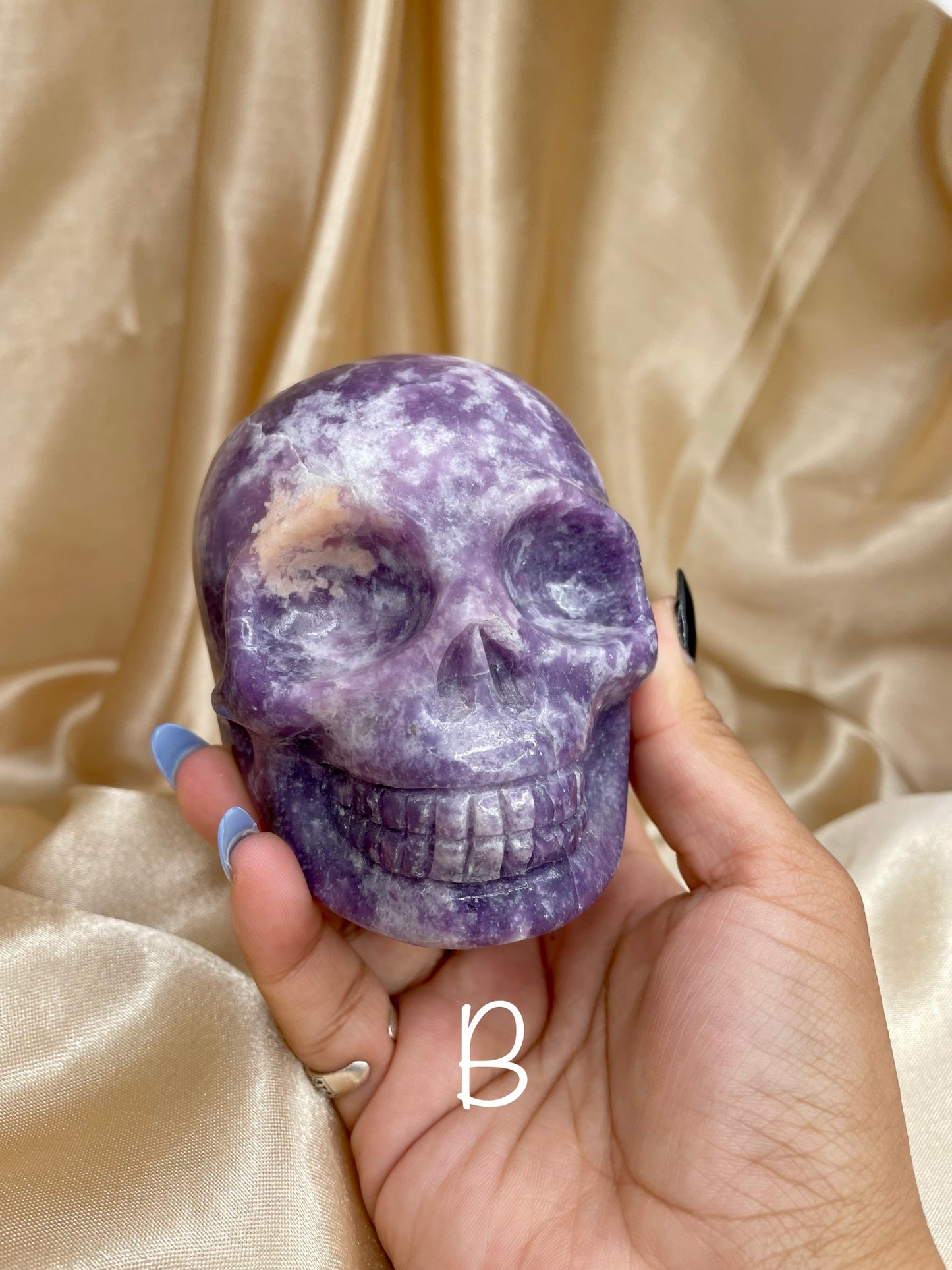 Lepidolite Skull