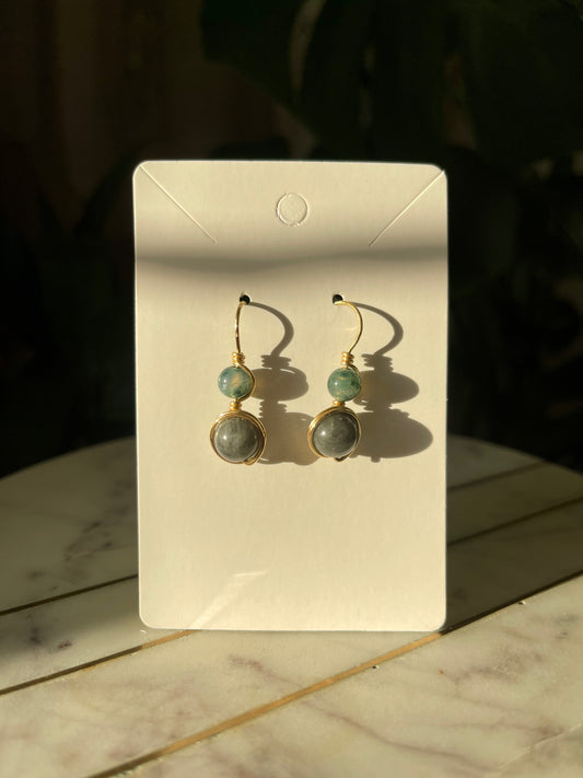 Labradorite Earrings Teardrop Earrings