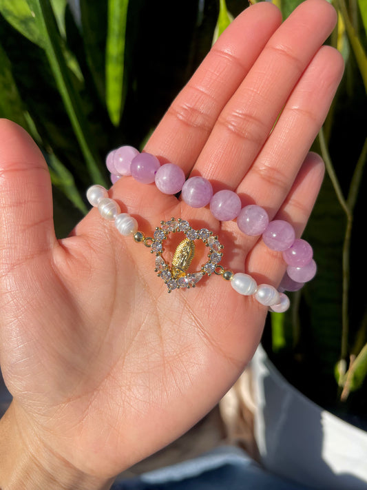 Kunzite Bracelet Set