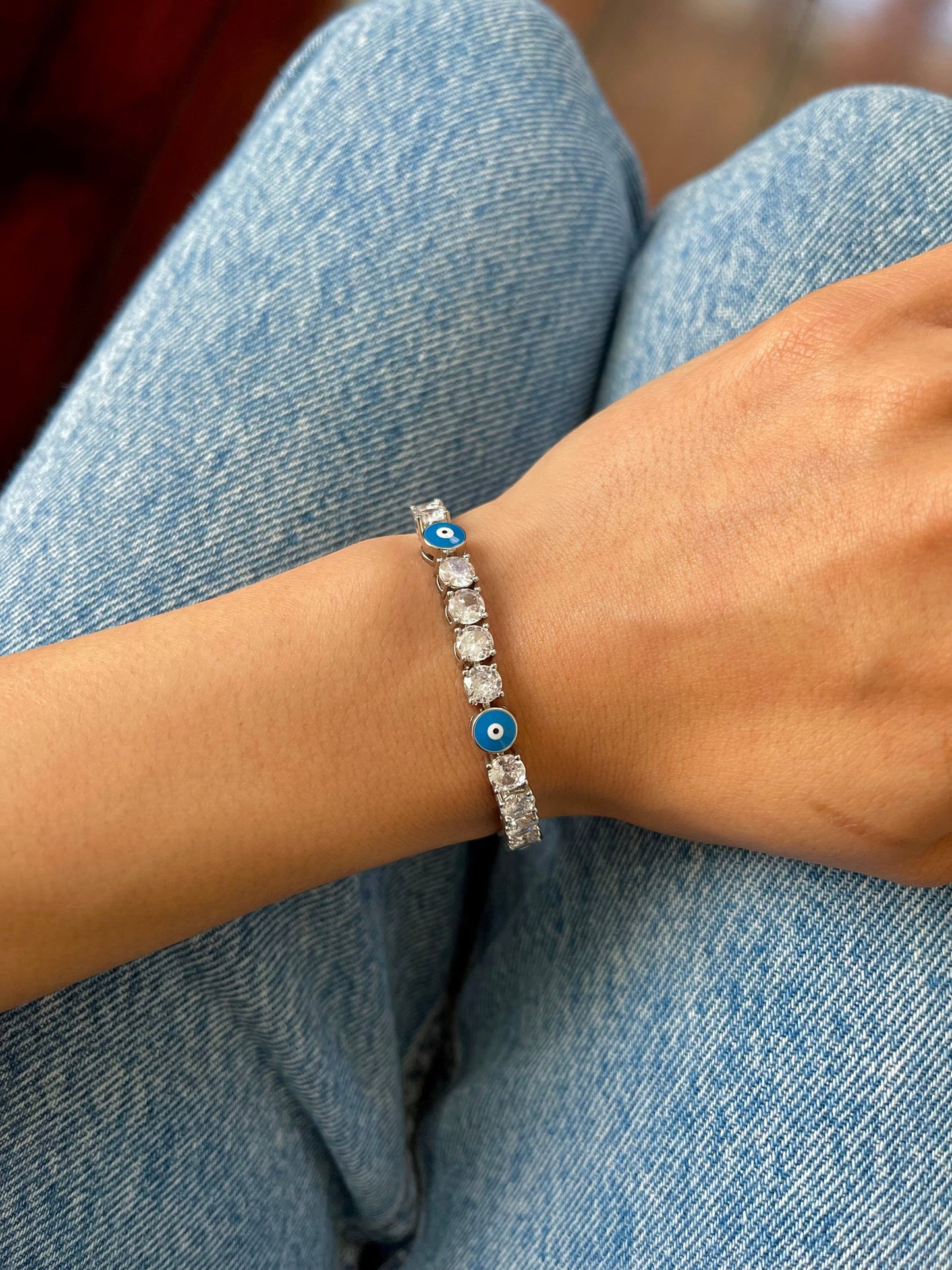 Icy Evil Eye Bracelet