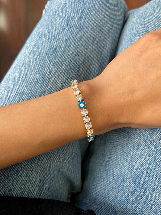 Icy Evil Eye Bracelet