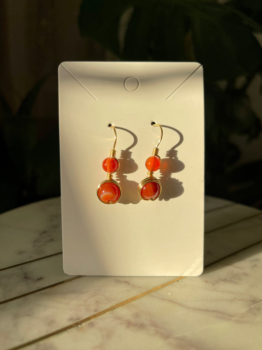 Carnelian Teardrop Earrings