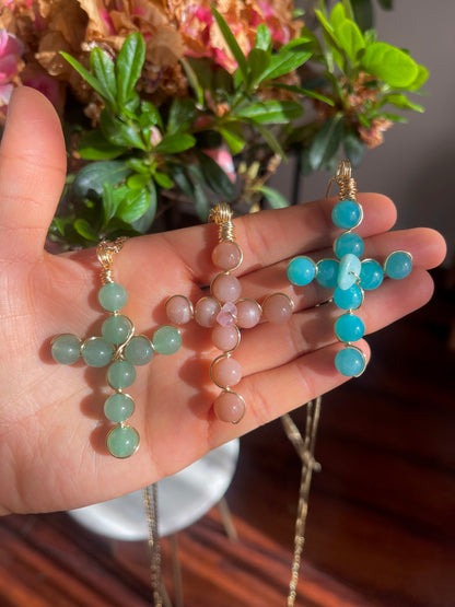 Wire Wrapped Crystal Cross