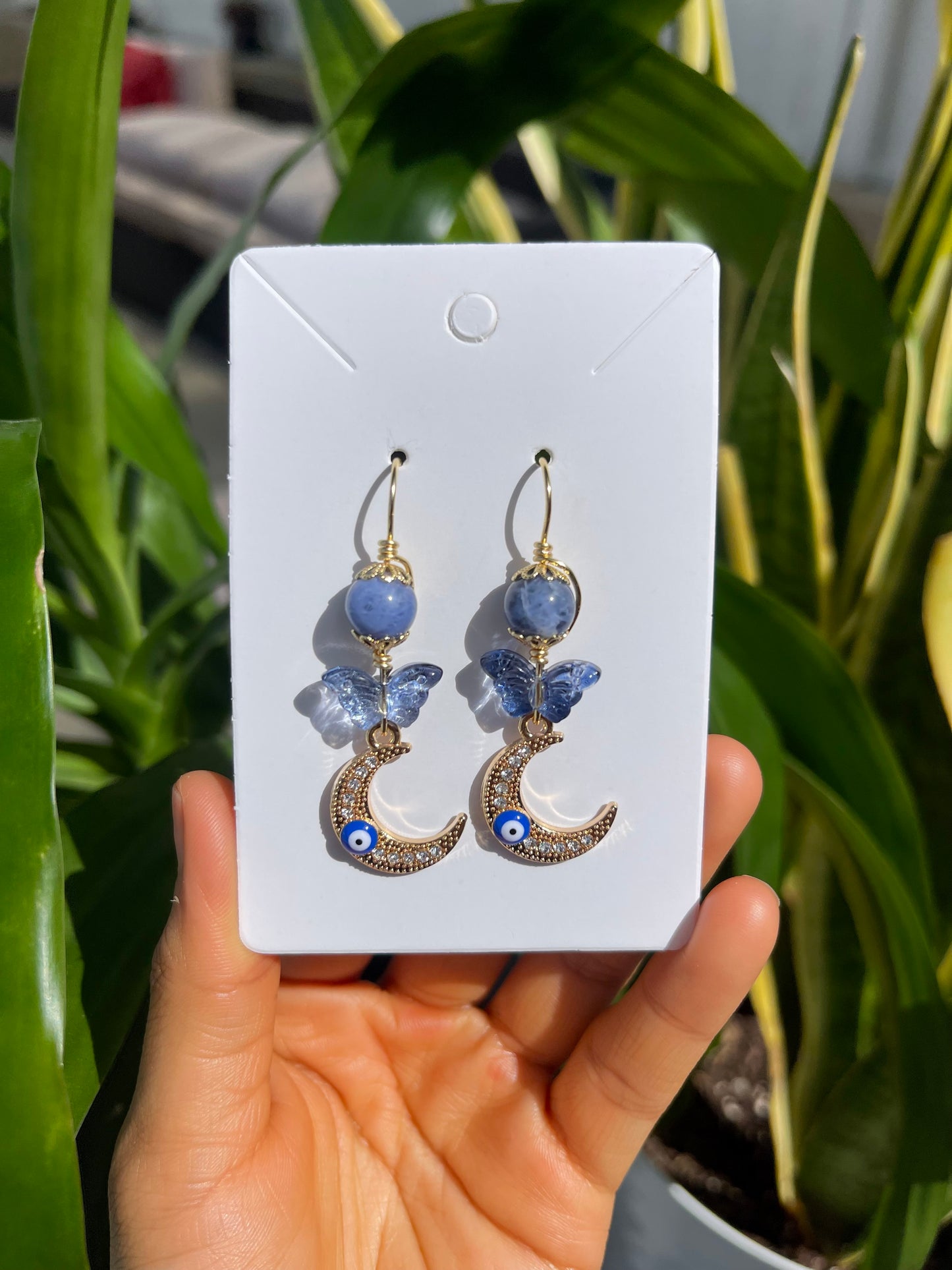 Sodalite Wire Wrapped Earrings