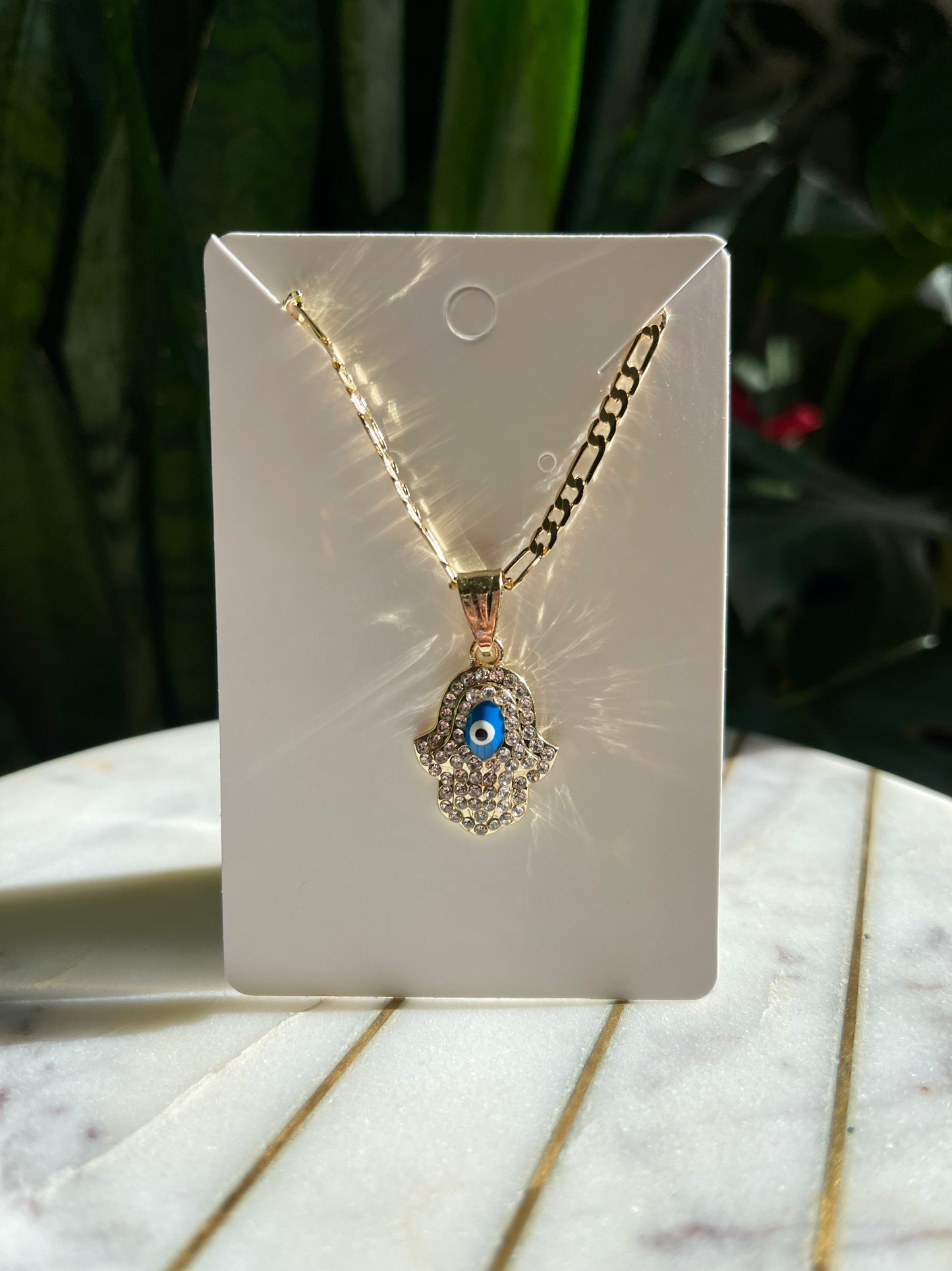 Blue Hamsa Necklace