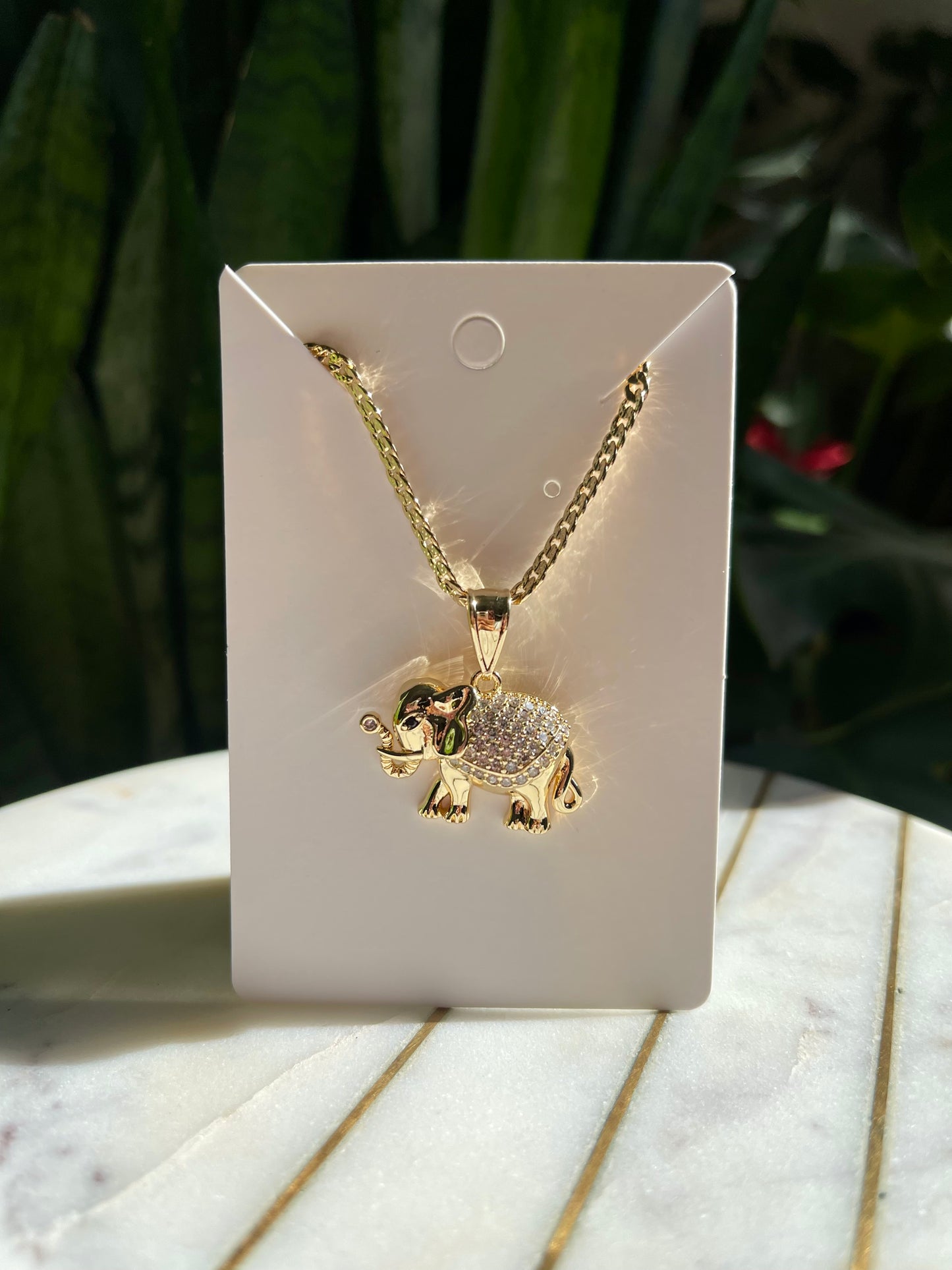 Golden Elephant Necklace