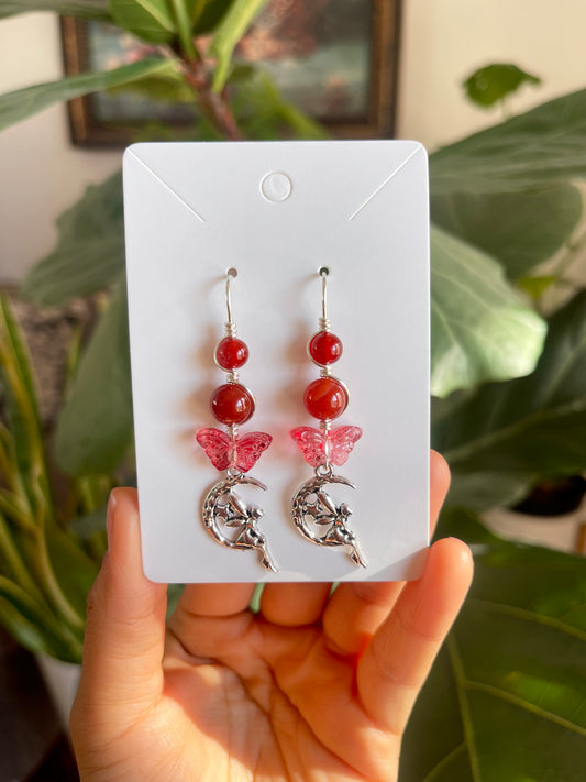 Carnelian Fairy Earrings