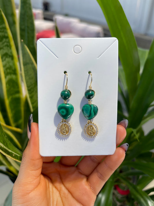 ‘Neptune’ Malchite Earrings