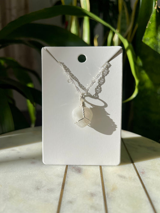 Moonstone Heart Necklace