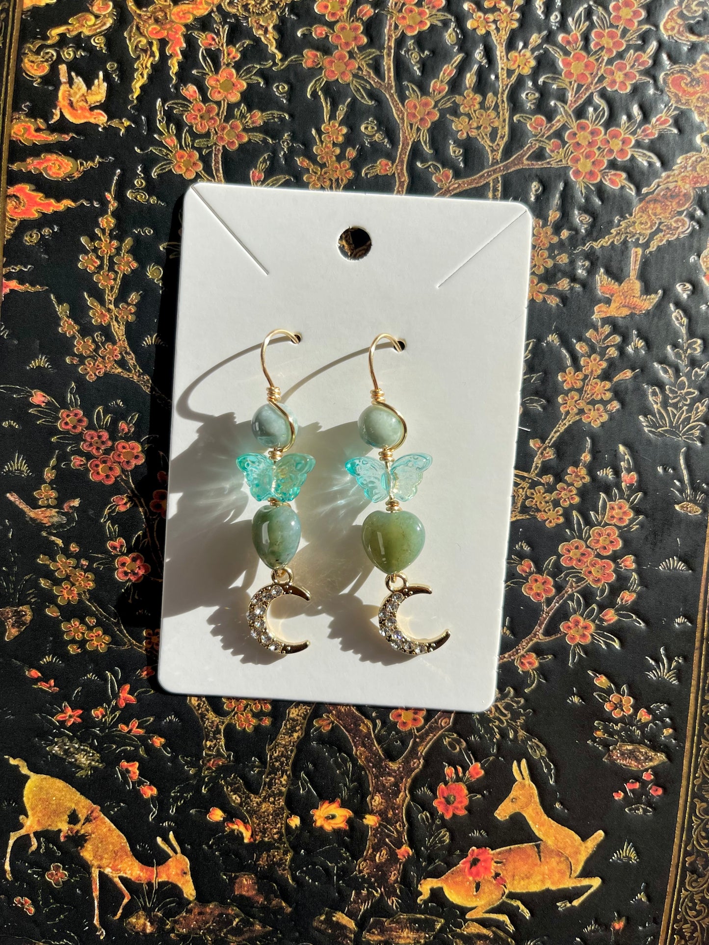 Ocean Jasper Butterfly Earrings