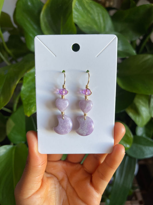 ‘Arista’ Lepidolite Earrings