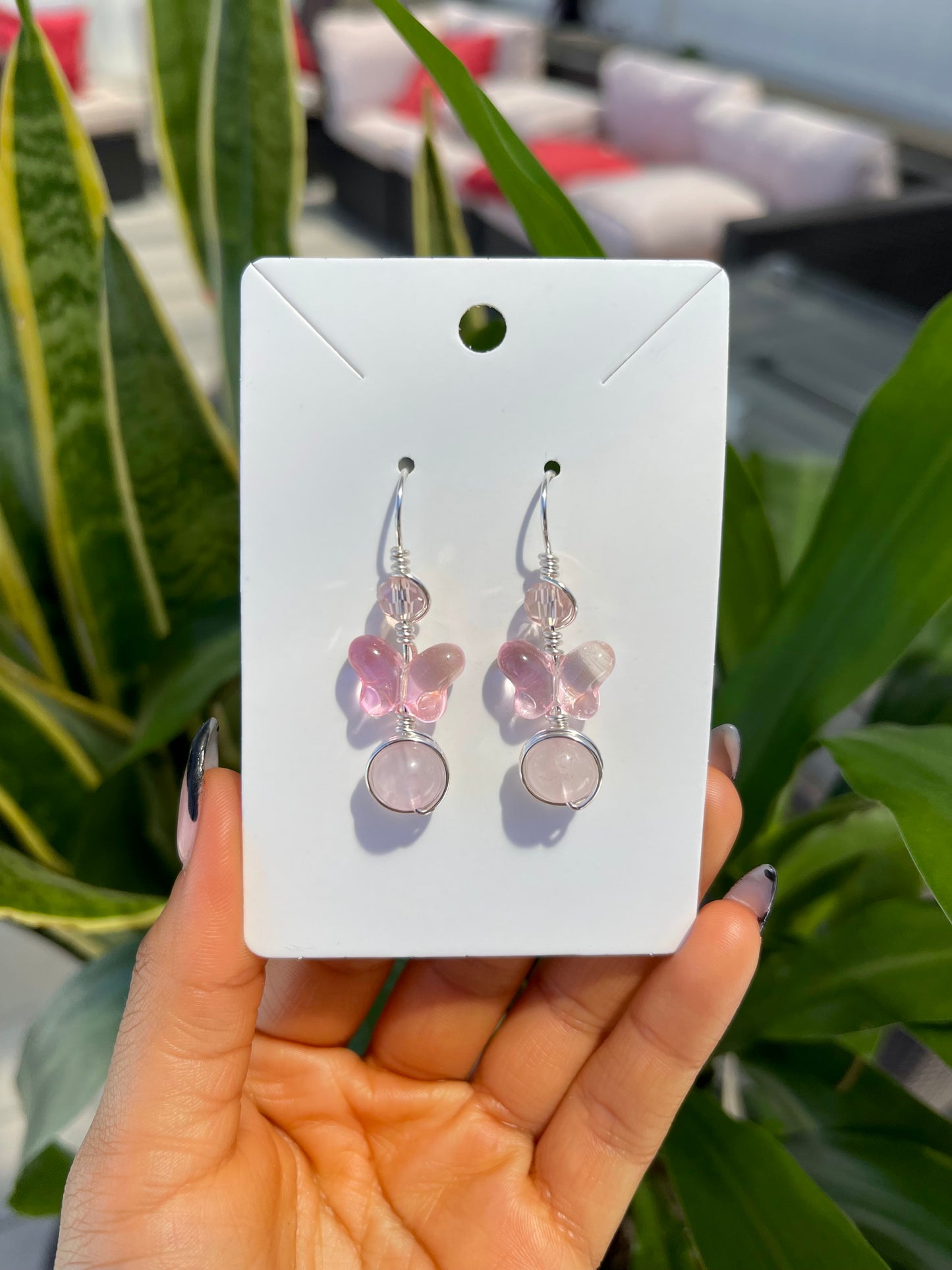 ‘Sleeping Beauty’ Rose Quartz Earrings