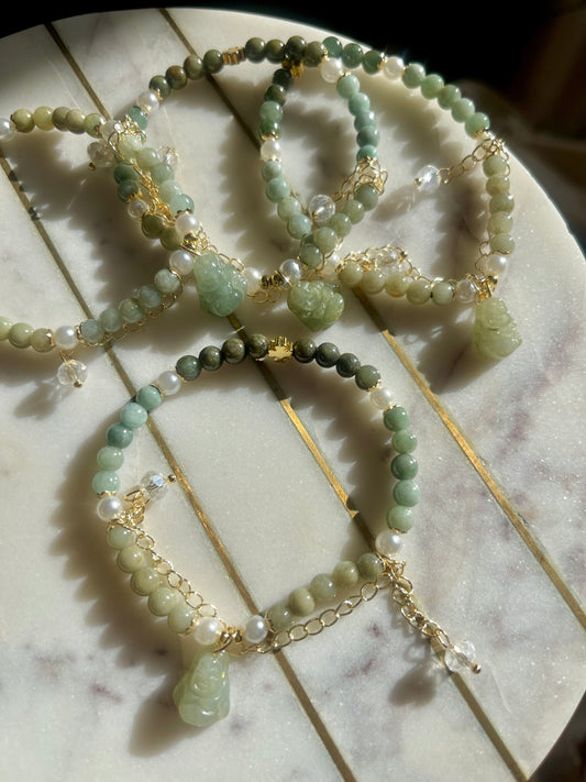 Green Jade Buddha Bracelet