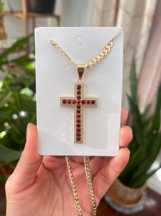 Clementine Cross Necklace