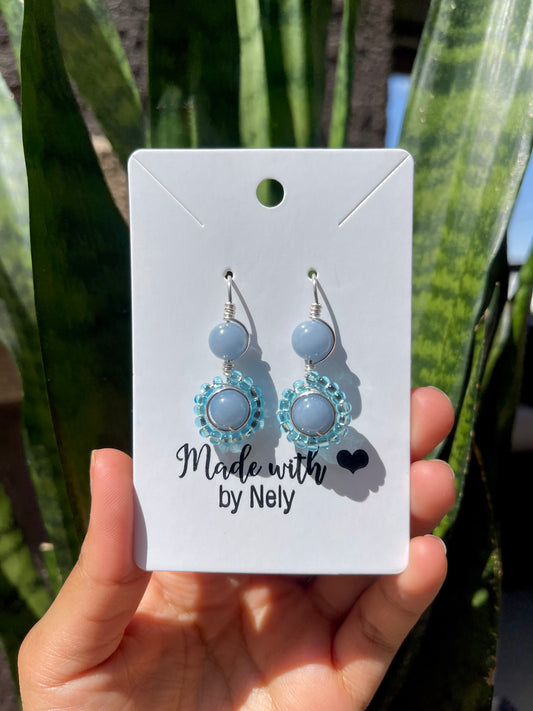 Angelite Teardrop Earrings