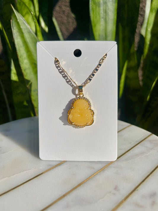 Yellow Buddha Necklace