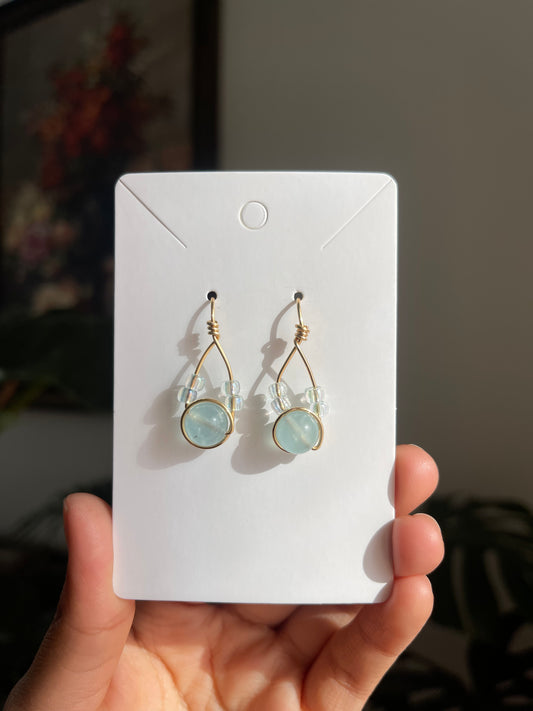 Aquamarine Teardrop Earrings