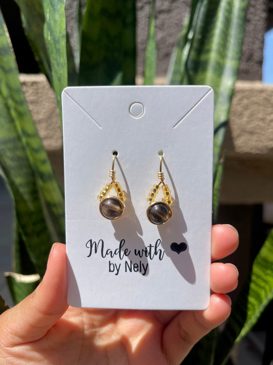 Smoky Quartz Teardrop Earrings