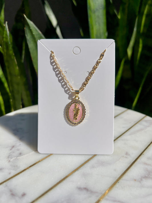 Pink St. Jude Necklace