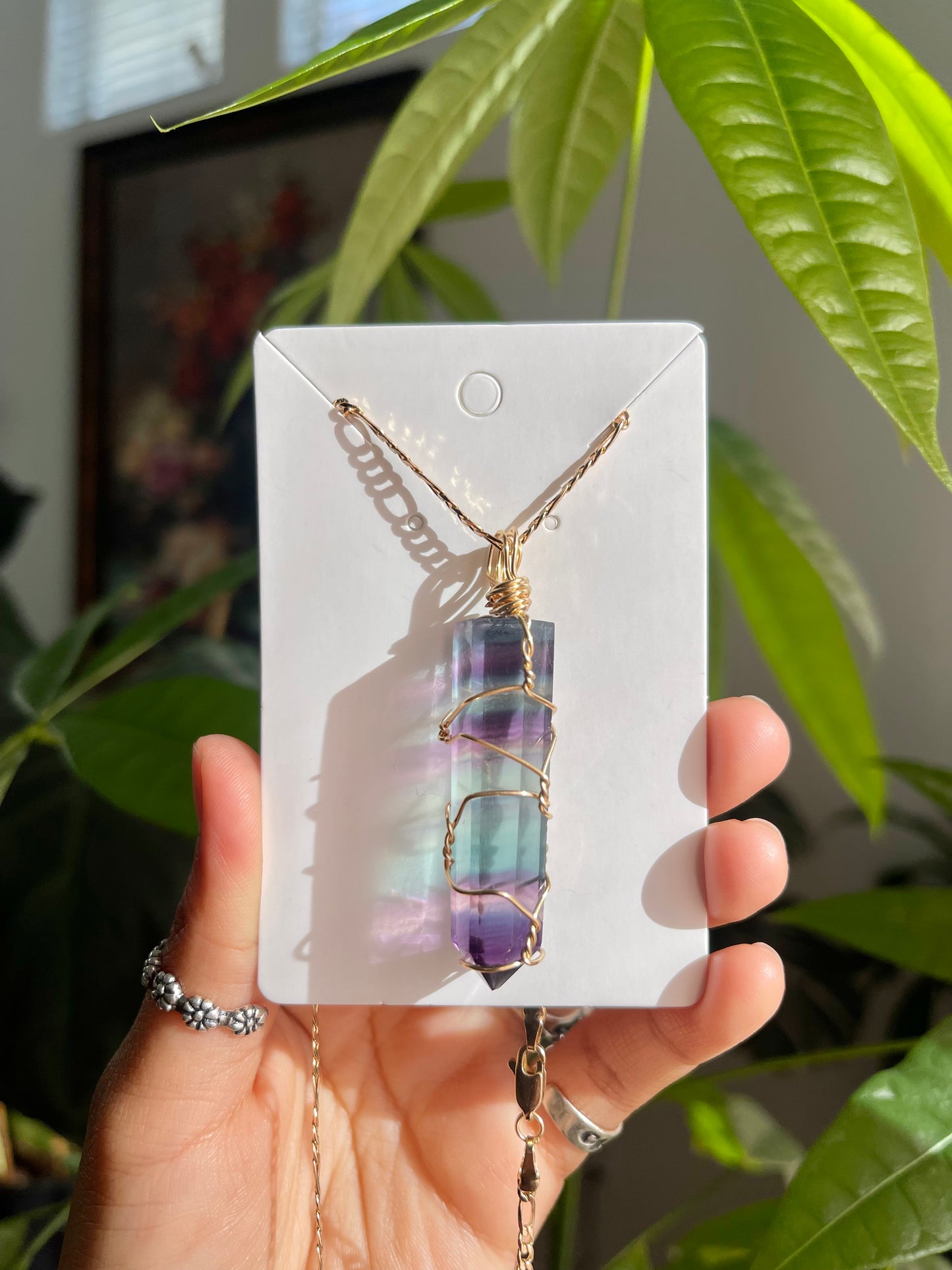 Rainbow Fluorite Necklace