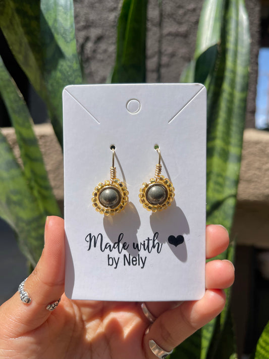 Pyrite Sun Earrings