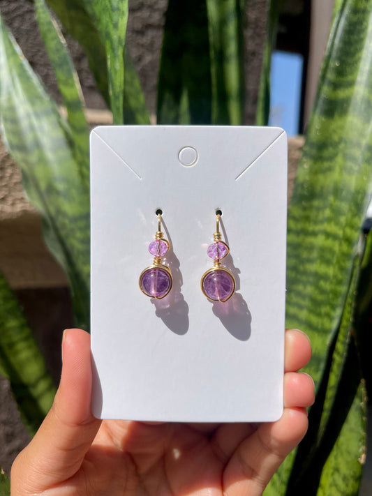 Amethyst Teardrop Earrings