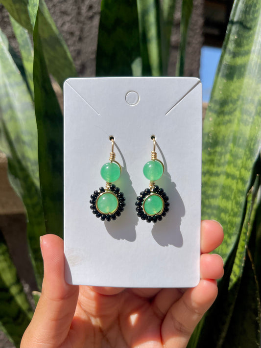 Green Aventurine Teardrop Earrings