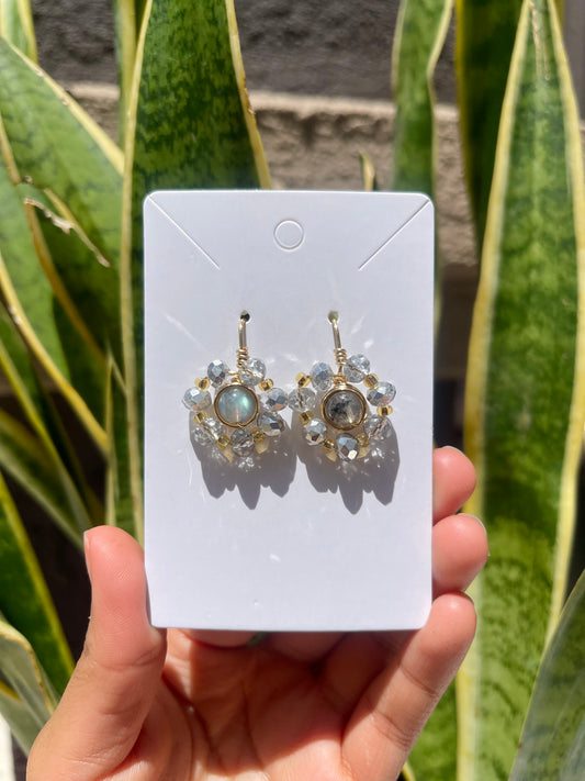 Labradorite Hoop Earrings