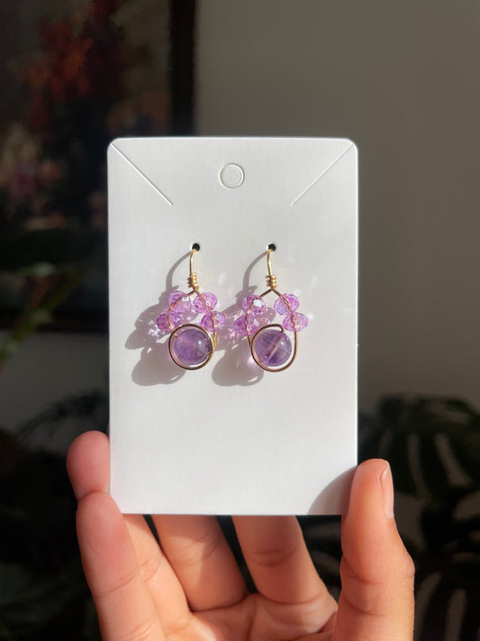 Amethyst Teardrop Earrings