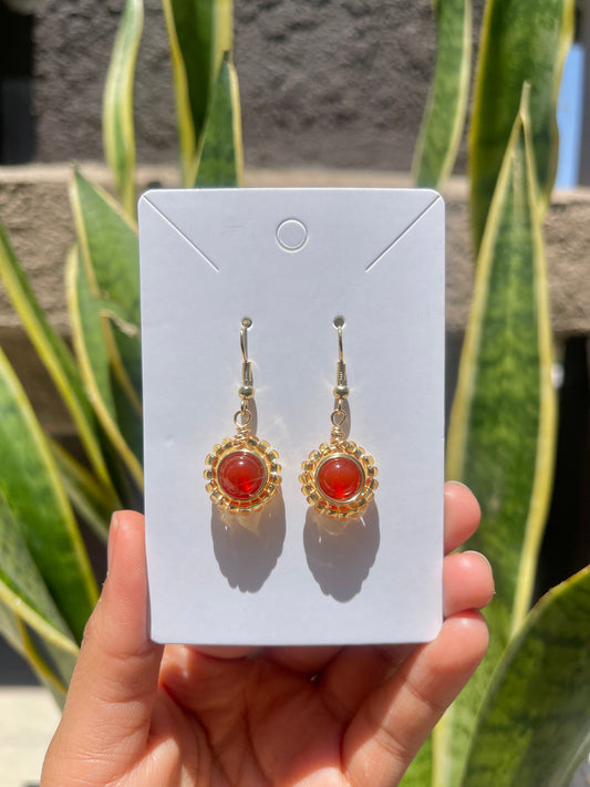 Carnelian Sun Earrings