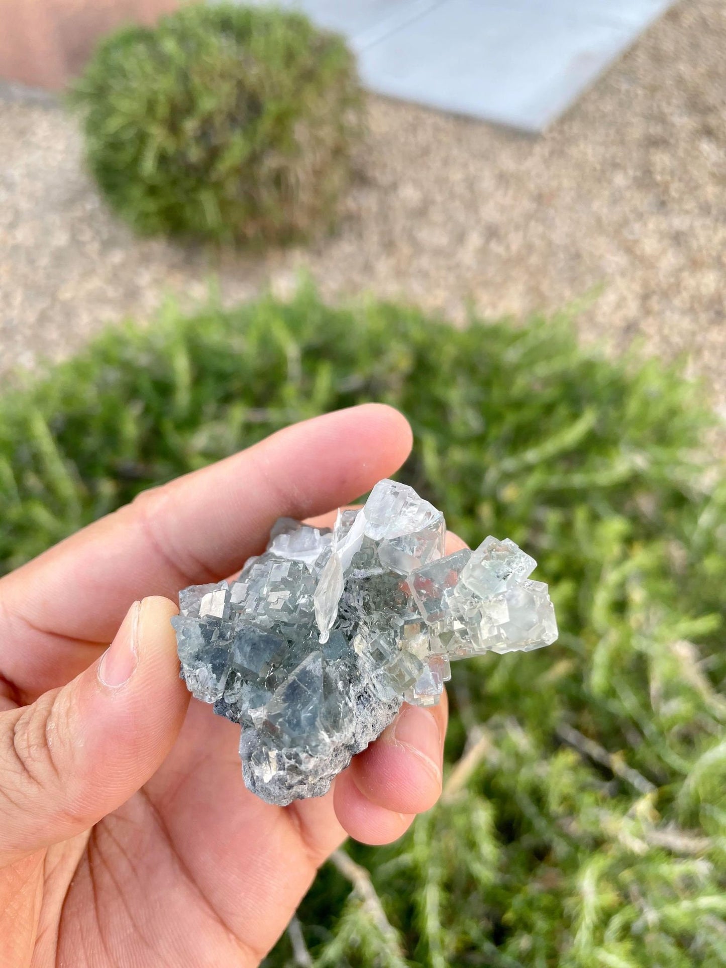 Clear Sea Green Fluorite Cluster