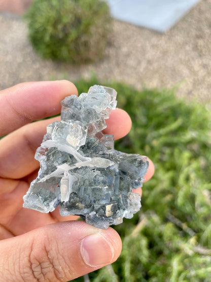 Clear Sea Green Fluorite Cluster