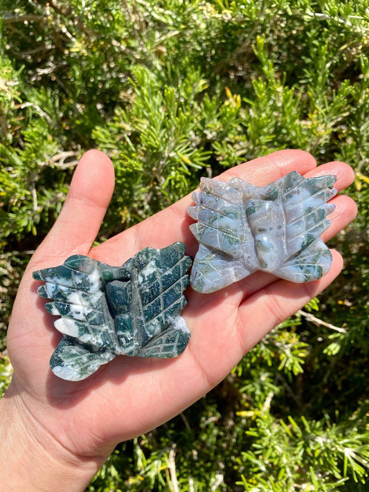 Moss Agate Butterflies