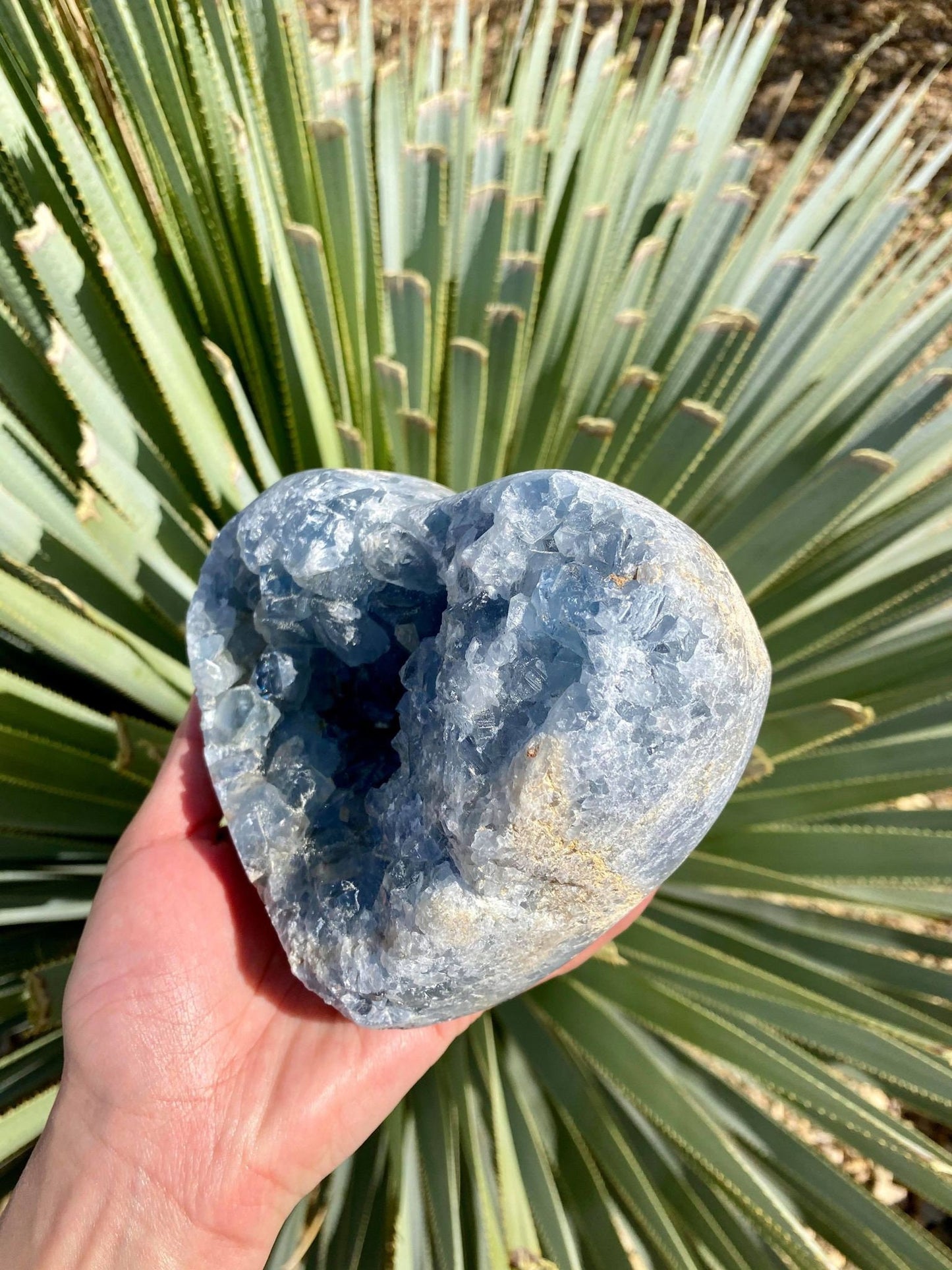 Celestite Heart 4 lb 5.4 oz