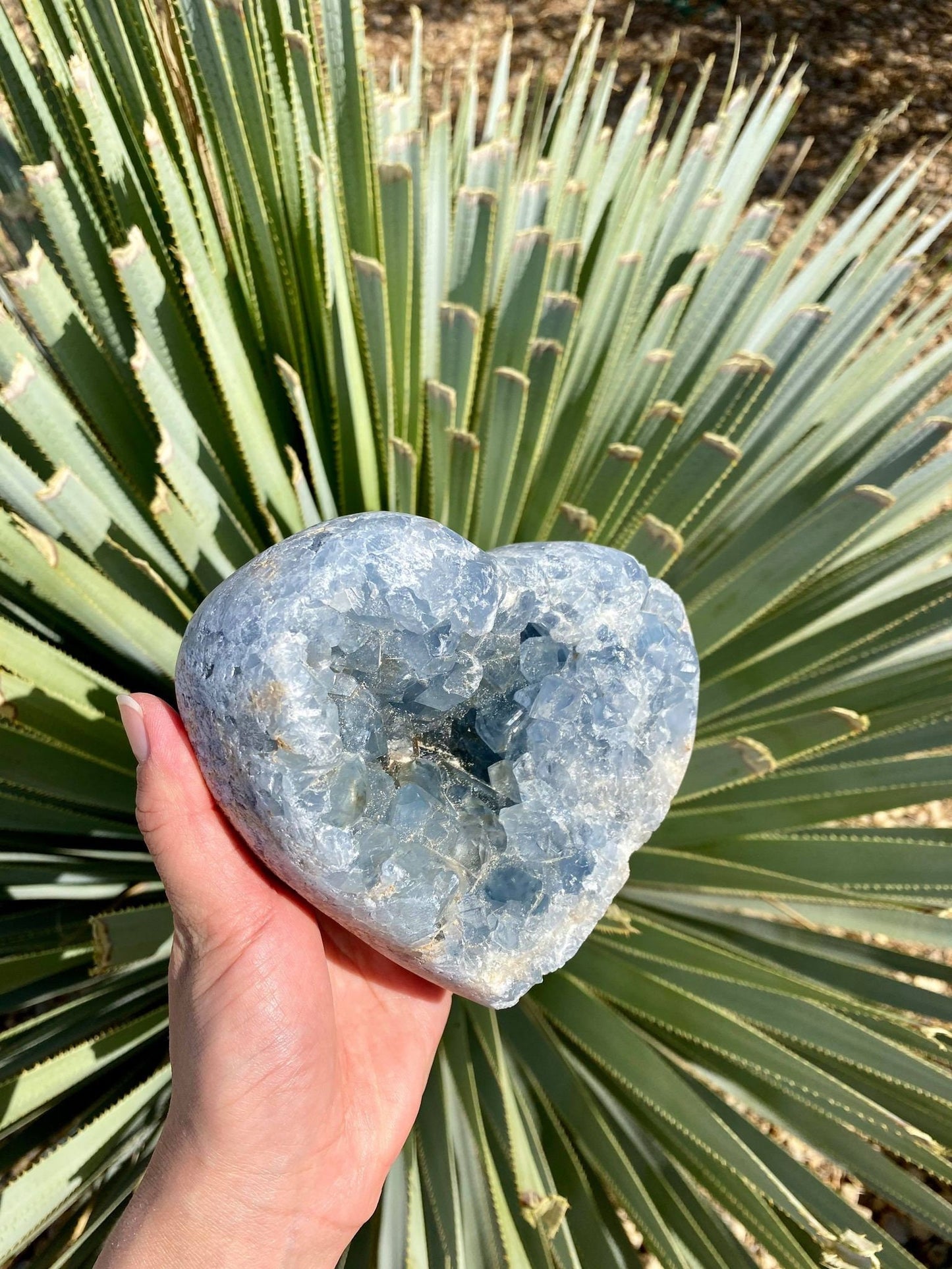 Celestite Heart 4 lb 5.4 oz