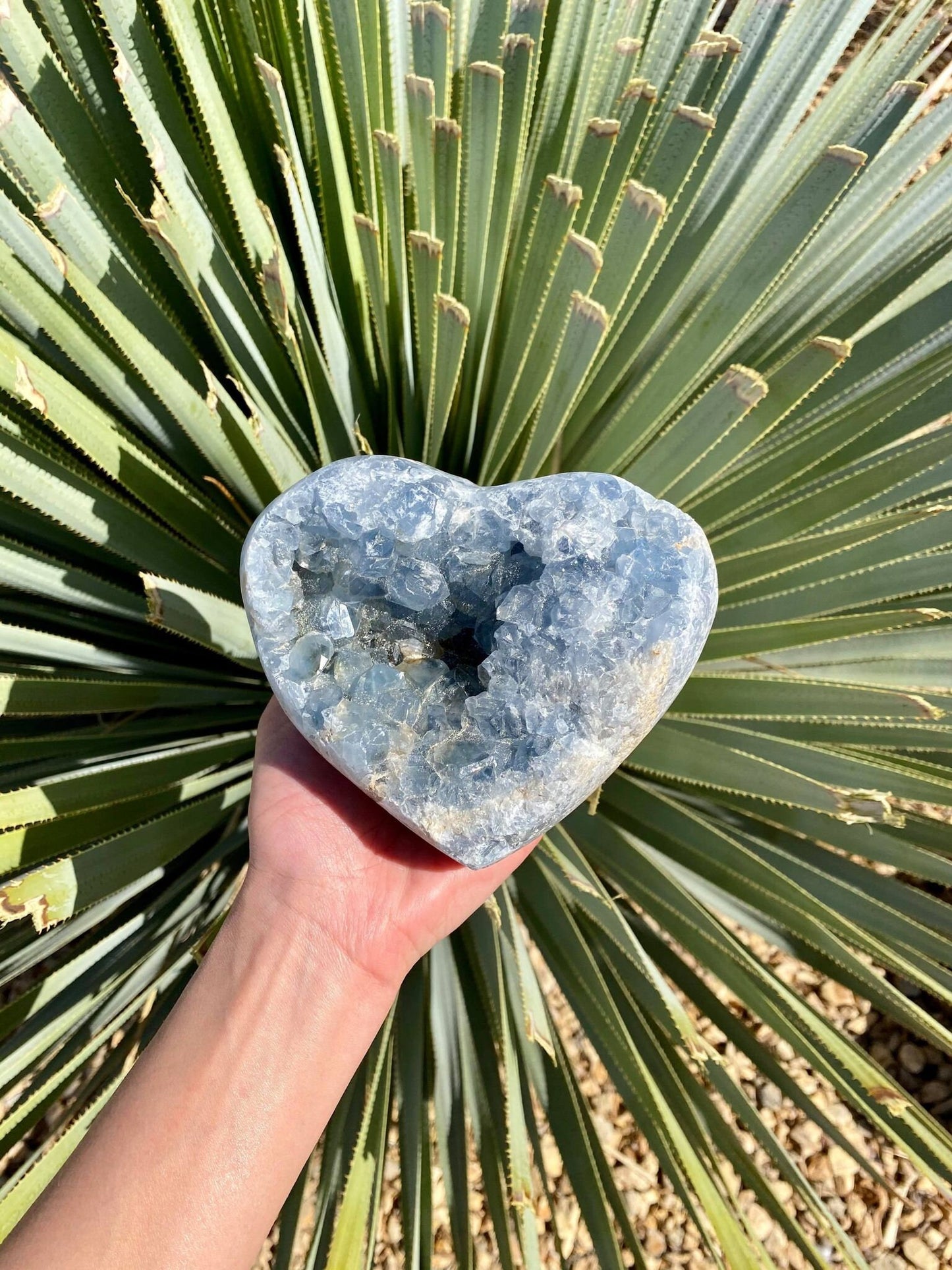 Celestite Heart 4 lb 5.4 oz