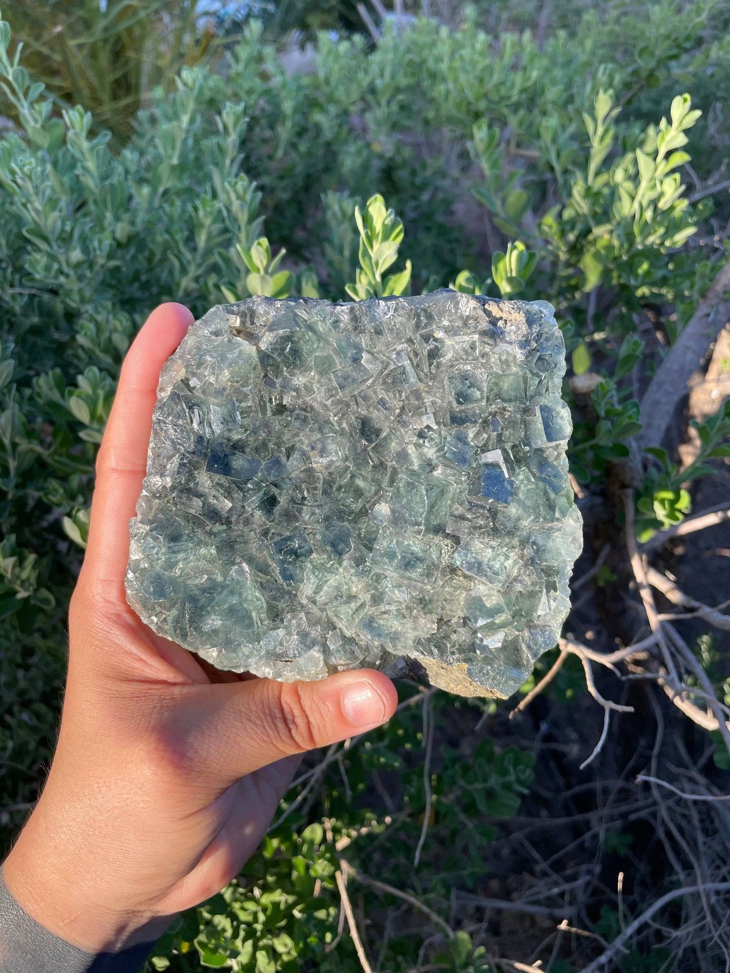 Clear Sea Green Fluorite 1 lb 5.2 oz