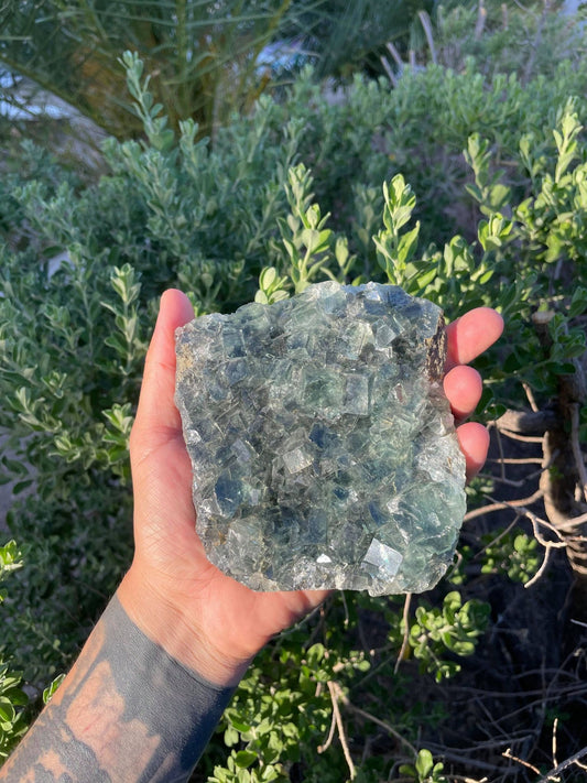 Clear Sea Green Fluorite 1 lb 5.2 oz