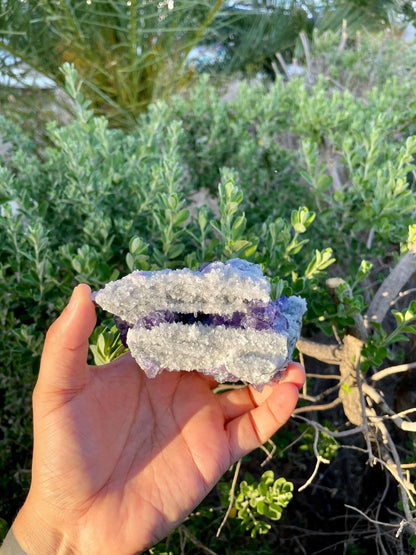 Purple Fluorite with Quartz 1 lb 2.5 oz