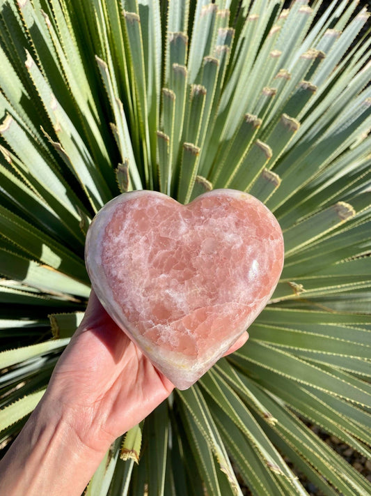 Strawberry Calcite Heart 2 lbs 3.2 oz