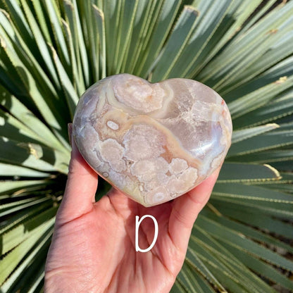 Flower Agate Heart