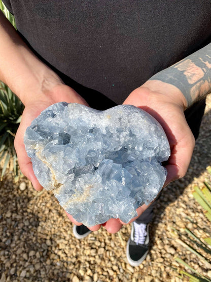 Celestite Heart 5 lbs 14.5 oz