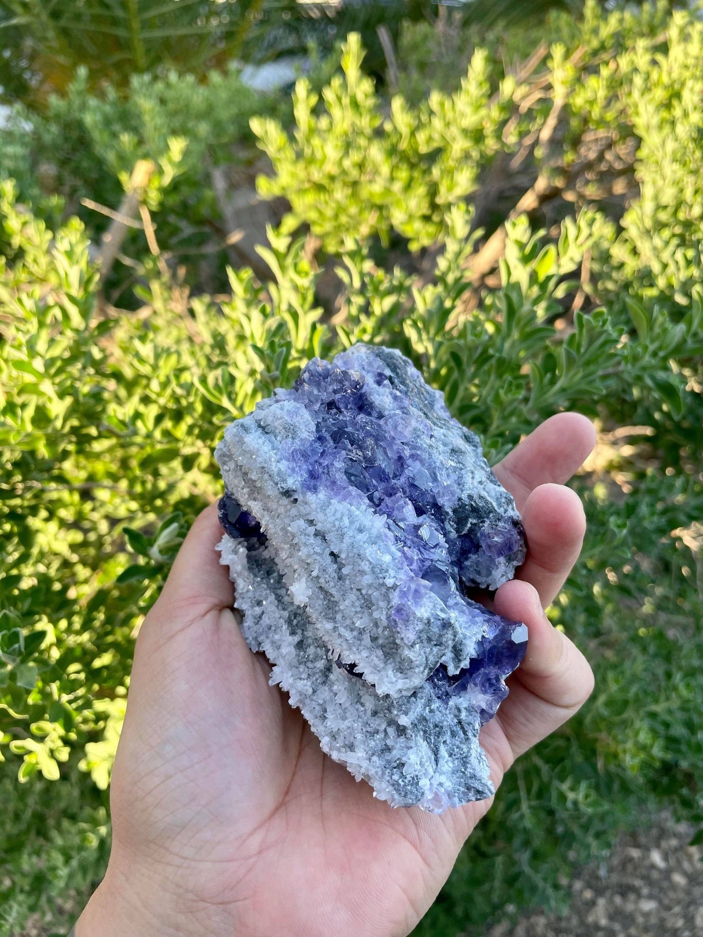 Purple Fluorite with Quartz 1 lb 2.5 oz