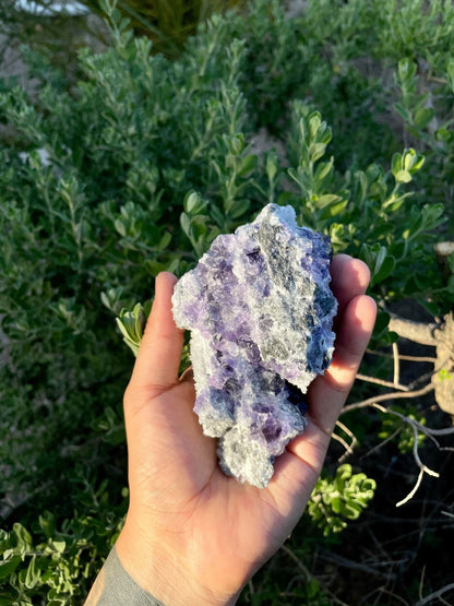 Purple Fluorite with Quartz 1 lb 2.5 oz